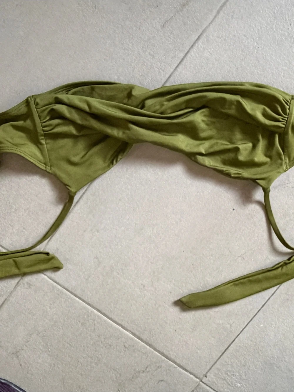 Monday Swimwear Bordeaux Top in Olive